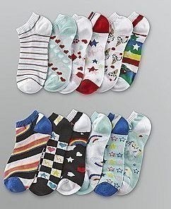 Sears: 12 pk of Cute Womens No Show Socks $6 + FREE Pick Up