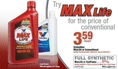 OReilly Auto: 5 Quarts of Valvoline NextGen Better than FREE after Rebate