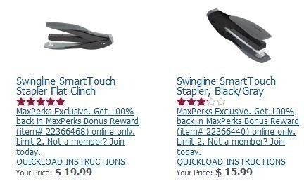 OfficeMax: 4 FREE Swingline Staplers (After Rewards) + FREE Ship + 6% Cash Back