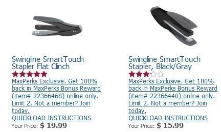 OfficeMax: 4 FREE Swingline Staplers (After Rewards) + FREE Ship + 6% Cash Back