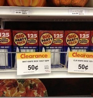 Reader Find: Party City ~ 125 ct Plastic ware $.50