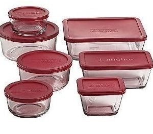 Kmart: Anchor Hocking 14 pc Glass Kitchen Storage Set $12 + FREE Pick Up