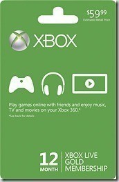 Best Buy: Microsoft Xbox Live Gold 12-Month Membership $34.99 Shipped (reg. $59.99)