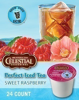 Green Mountain Coffee: 24 ct Celestial Seasonings Raspberry Iced K-Cups $7.63 Shipped!