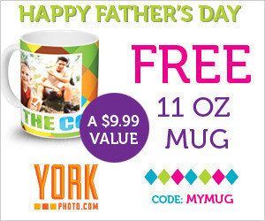 YorkPhoto: 11 oz. Custom Photo Mug $5.99 Shipped (Last Day for Guaranteed Father’s Day Delivery)