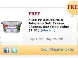 Commissary Shoppers: FREE Philadelphia Jalapeño Soft Cream Cheese 8 oz. (thru 5/26)