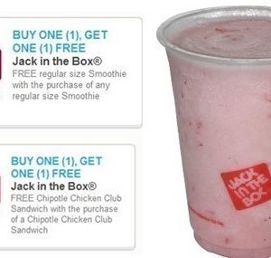 {Reset!} Jack in the Box: B1G1 FREE Smoothie, Chicken Club with New Coupons