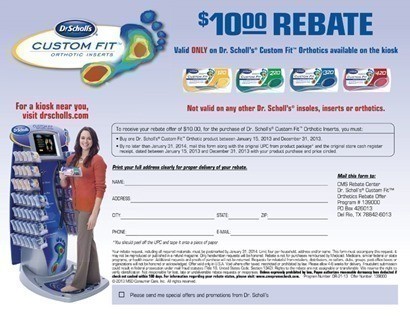 New $10 Rebate Valid on Dr. Scholls Custom Fit Orthotics (thru 12/31 ...