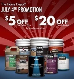 BEHR Red, White and Blue Savings: Earn $5 to $20 Rebate on Paint (thru 7/7)