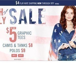 Aeropostale: $5 Graphic Tees + Flat Rate Shipping of $4