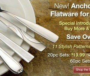 Oneida: Anchor Hocking Flatware Sets as low as $19.99 + FREE Shipping through July 23rd