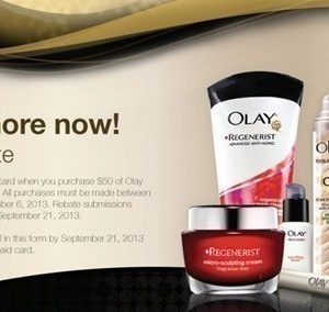 New Olay Rebate | Spend $50 get a $20 Pre-Paid Card (Starts July 7th)