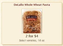$1.50/2 DeLallo Whole Wheat Pasta + Sprouts Deal