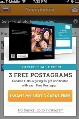 Postagram: Limited Time Bonus of 3 FREE Photo Postcards (+ 2 for Signing Up Still Available)