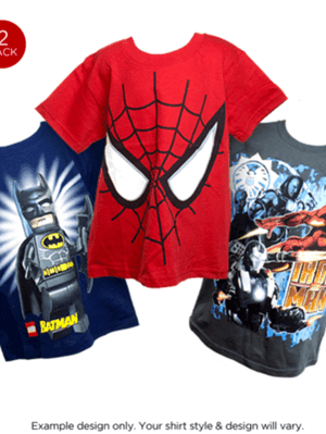 2 Pack Comicbook Character T-Shirts just $8 Shipped!
