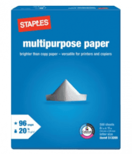 Staples: FREE Ream of Multipurpose Paper (After Rewards)
