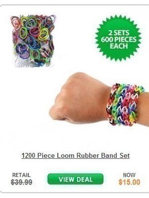 1200 pc Loom Rubber Band Set just $10 + FREE Shipping