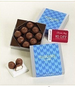 Fannie May:  Personalized Boxed Chocolate Greeting + $5 Gift Card just $10 Delivered