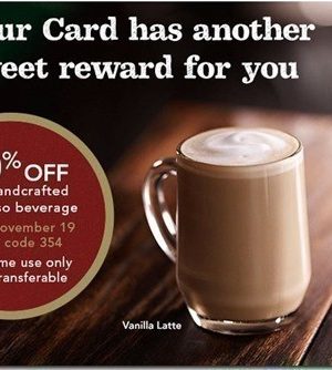 Starbucks Rewards Members: 50% off any Handcrafted Espresso Beverage (Check your Account)