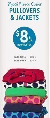 Osh Kosh B’Gosh:  FREE Shipping on ALL Orders = Pullovers and Jackets just $8!