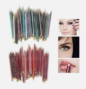 Tanga: 40 Waterproof Eye Pencil and Lip Set Items $11.98 Shipped