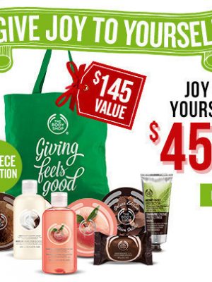 The Body Shop: Up to 50% off + Joy in Bag just $45 with Purchase