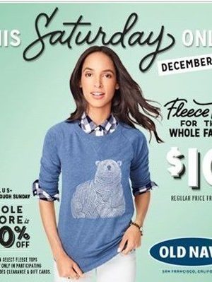 Old Navy: $10 Fleece Tops for the Family (Today Only)