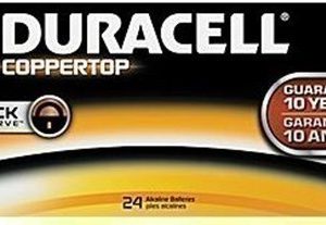 Staples: Duracell 24 pk Coppertop Alkaline AA Batteries $6.99 Shipped