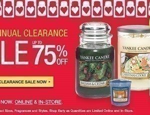 Yankee Candle: Semi Annual Clearance up to 75% Off