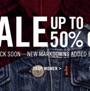 Levi’s: Up to 50% off + Additional 20% off + FREE Shipping (1-Day Only)