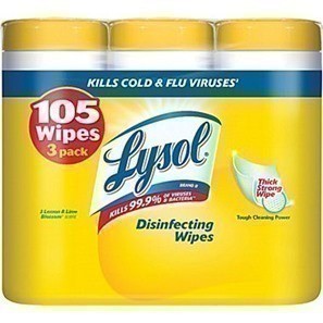 Staples: *HOT* 3 pk Lysol Disinfecting Wipes $3 Shipped (Rewards Members)