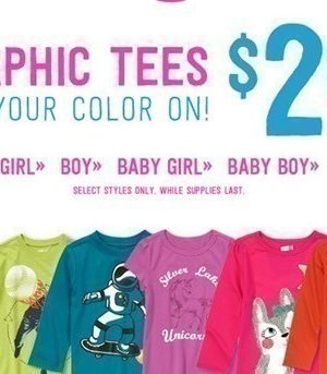 Crazy 8:  Graphic Tees just $2.99 (One Day Only 1/16)