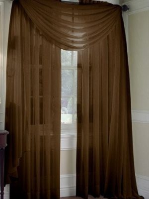 Amazon: 2 Piece Solid Coffee Brown Sheer Window Panels $6.15 Shipped