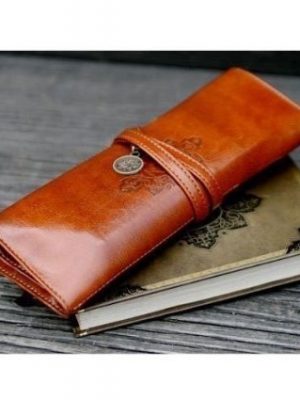 Amazon: Vintage Leather Pen or Cosmetic Case $1.90 + Free Shipping