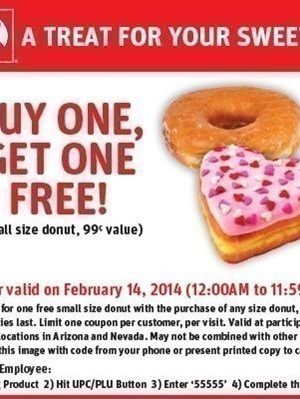 Circle K:  Buy 1 Donut Get 1 FREE (Valid 2/14)