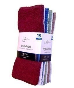 Walmart: 18 ct Mainstays Washcloths just $3 + Free Local Pick Up