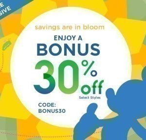 The Disney Store: Bonus 30% off Select Items