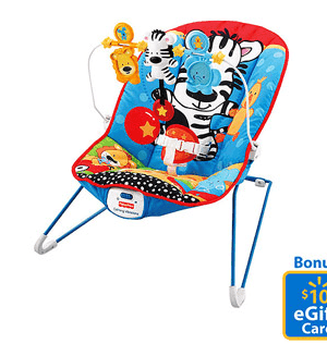 Walmart: Fisher Price Adorable Animals Bouncer with $10 Gift Card just $27