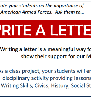 Operation Gratitude:  Write Letters to Support the Troops (Great for Classrooms)