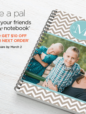 Ends Tonight | Give a FREE Notebook from Shutterfly (+ Score $10 off your Next Purchase)