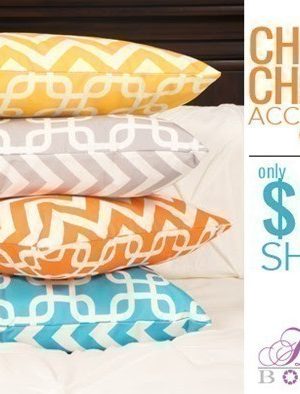 Final Day | Hannah Jane Boutique: Chevron & Chain Link Accent Pillow Covers $9.99 Shipped