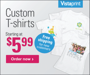 Vistaprint: Custom Personalized T-Shirt $5.99 Shipped