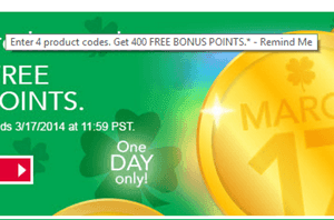 Kellogg’s Family Rewards:  Score 400 FREE Bonus Points (Extended through 3/21)