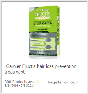 Possibly FREE Garnier Fructis Hair Loss Prevention Treatment