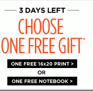 Shutterfly: Possibly FREE 16×20 Print or FREE Notebook