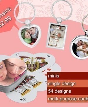 Artscow: Personalized Playing Cards or Key Chains $2.99 Shipped