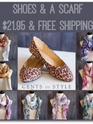 Cents of Style: Shoes & a Scarf $21.95 + FREE Shipping