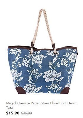 Rue Lala: $25 in FREE Credit (Oversized Floral Denim Tote $.85)