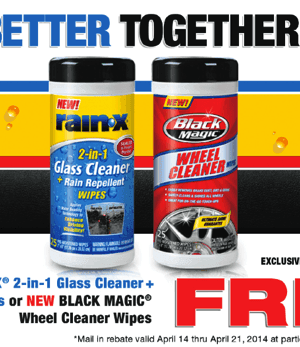 Pep Boys:  Last Day for FREE Rain-X Glass Cleaner and/or Black Magic Wheel Cleaner