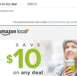 Amazon Local: Save $10 on Any Deal (NEW Offer)–Check your Email